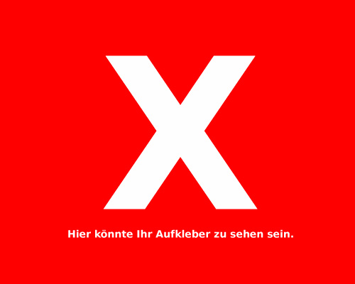 Hier könnte ihr Aufkleber zu sehen sein.